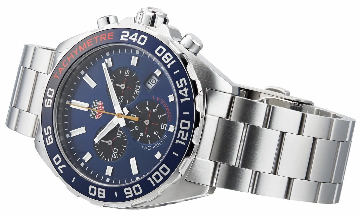 Special Edition TAG Heuer Formula 1 X Red Bull Racing Chronograph Stainless Steel Blue Dial Date Divers Quartz Mens Watch CAZ101AK.BA0842