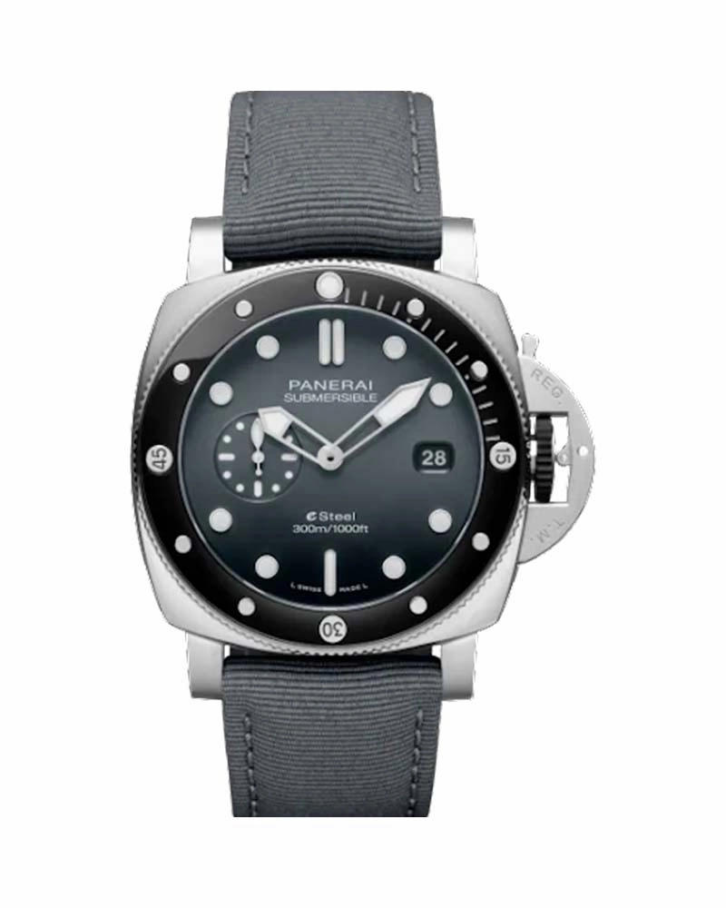 SUBMERSIBLE QUARANTAQUATTRO ESTEEL GRIGIO ROCCIA, 44 MM, STAINLESS STEEL