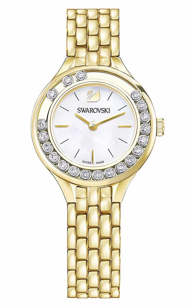 Swarovski Lovely Crystals Mini Gold Tone Stainless Steel Quartz Mother-of-Pearl Dial Women's Watch 5242895