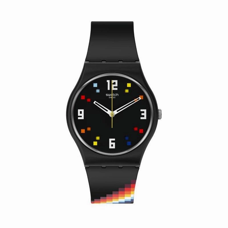 Swatch BLACK CAROUSEL SQUARES Watch SO28B705
