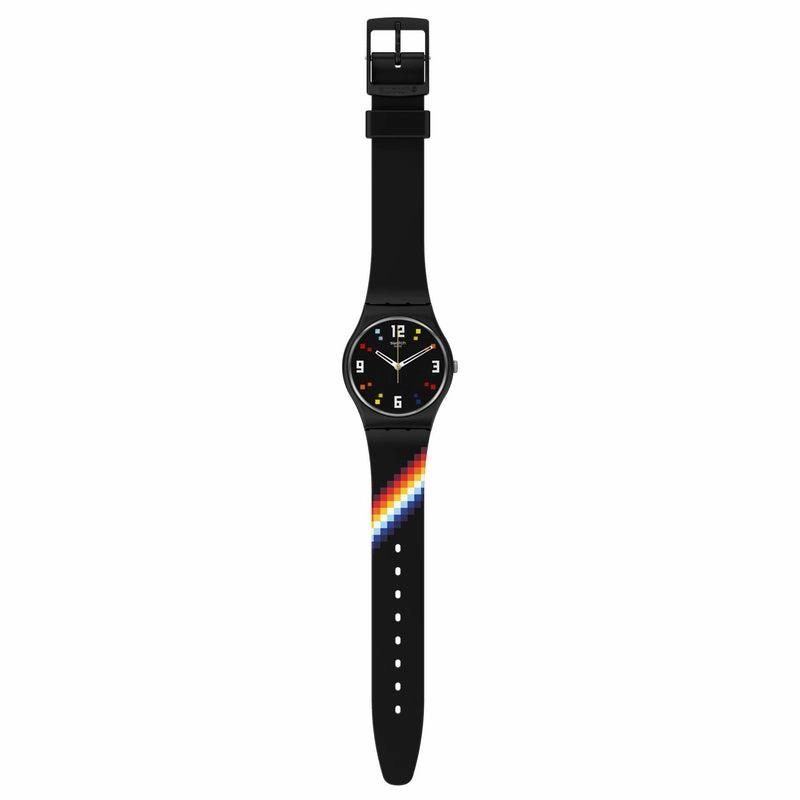 Swatch BLACK CAROUSEL SQUARES Watch SO28B705