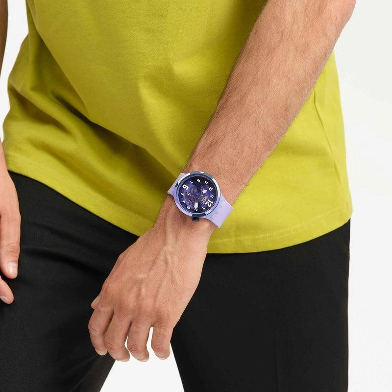 Swatch LOOK RIGHT THRU VIOLET Watch SB05V101