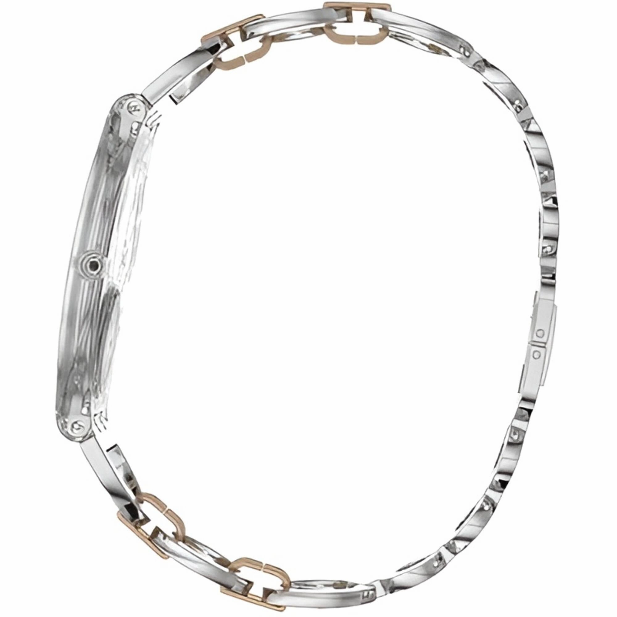 Swatch Women's Watch - Skin Skinring Quartz White Dial Two Tone Bracelet | SVOK102G