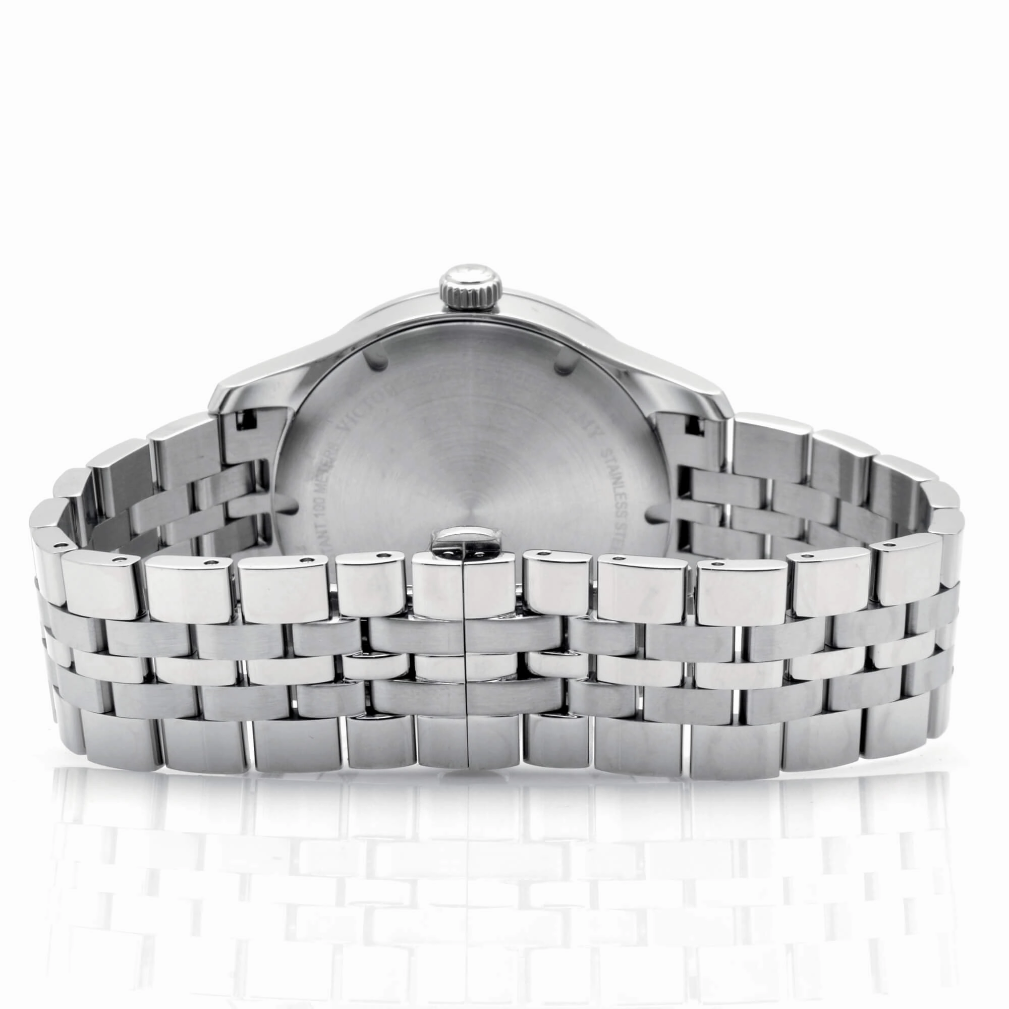 Swiss Army Men's Bracelet Watch - Alliance Black Dial Stainless Steel | 241801