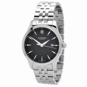 Swiss Army Men's Bracelet Watch - Alliance Black Dial Stainless Steel | 241801