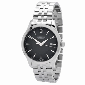 Swiss Army Men's Bracelet Watch - Alliance Black Dial Stainless Steel | 241801
