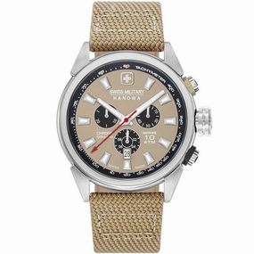Swiss Military Hanowa Gents Quartz Leather Strap Watch 06-4322.04.014