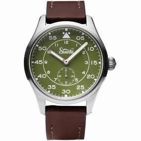 Szanto Men's Quartz Watch - Heritage Aviator Small Seconds Green Dial Strap | SZ 2755