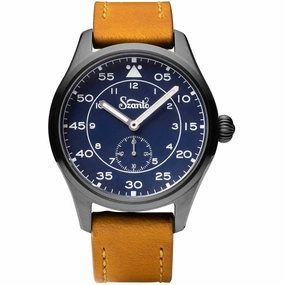 Szanto Men's Watch - Heritage Aviator Small Seconds Blue Dial Tan Strap | SZ 2756