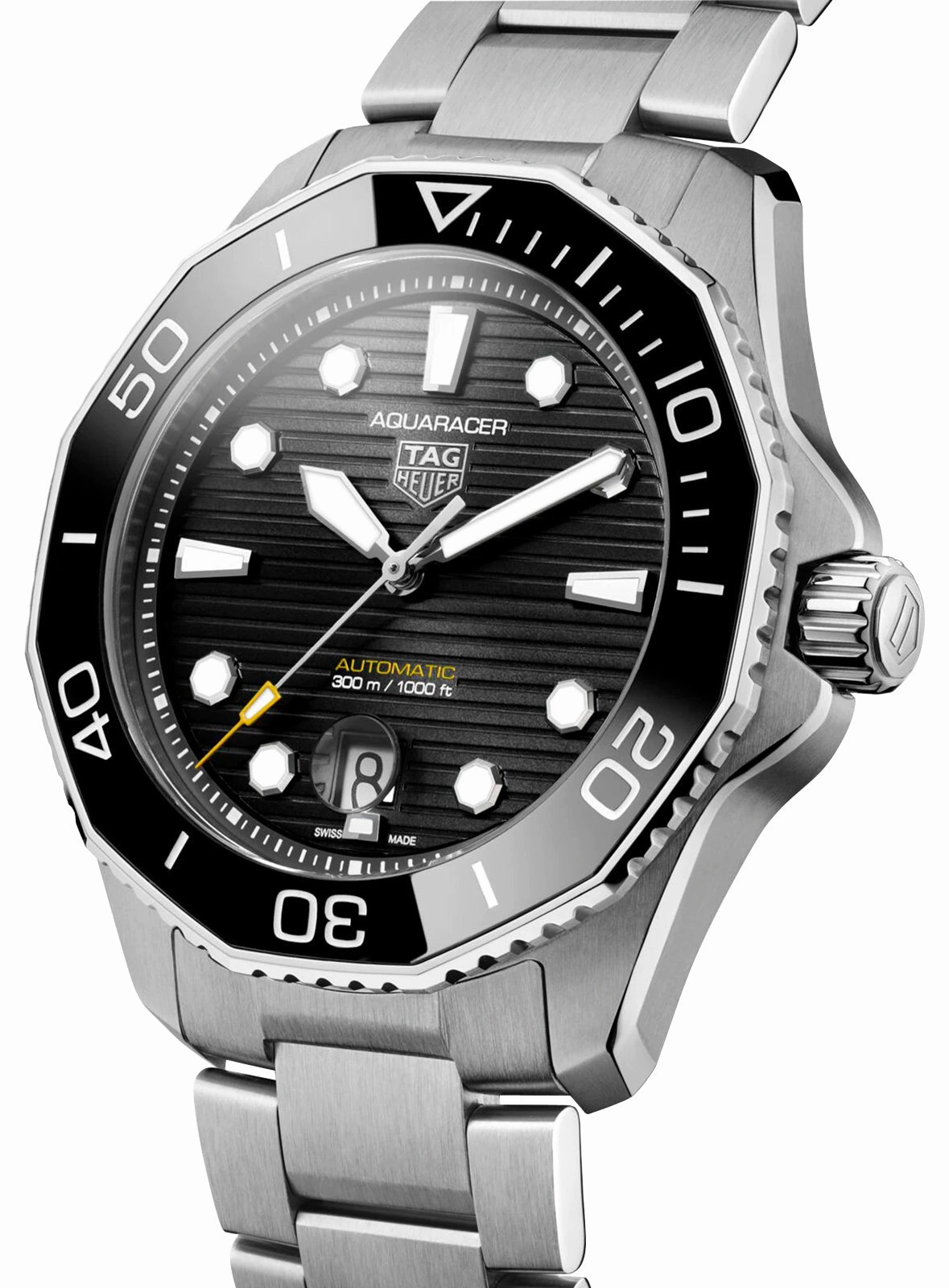 TAG Heuer Aquaracer Professional 300 Automatic Stainless Steel Black Dial Date Divers Mens Watch WBP201A.BA0632