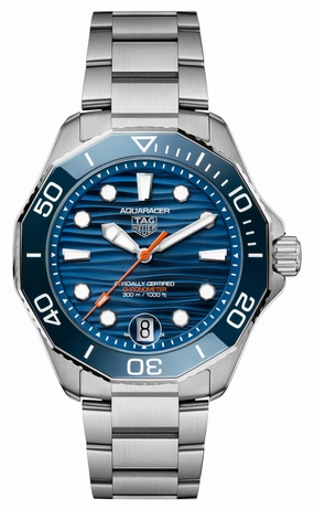 TAG Heuer Aquaracer Professional 300 COSC Automatic Stainless Steel Blue Dial Date Divers Mens Watch WBP5111.BA0013