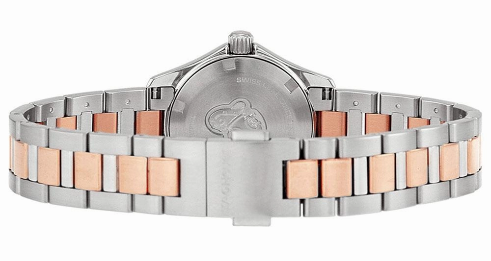 TAG Heuer Aquaracer Steel & Rose Gold Mother-of-Pearl Dial Diamonds Date Quartz Womens Watch WAP1451.BD0837