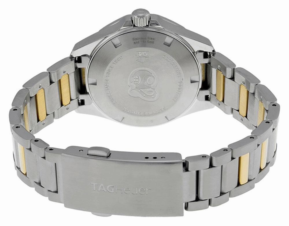 TAG Heuer Aquaracer Steel & Yellow Gold Mother-of-Pearl Dial Diamonds Date Quartz Womens Watch WAY1351.BD0917
