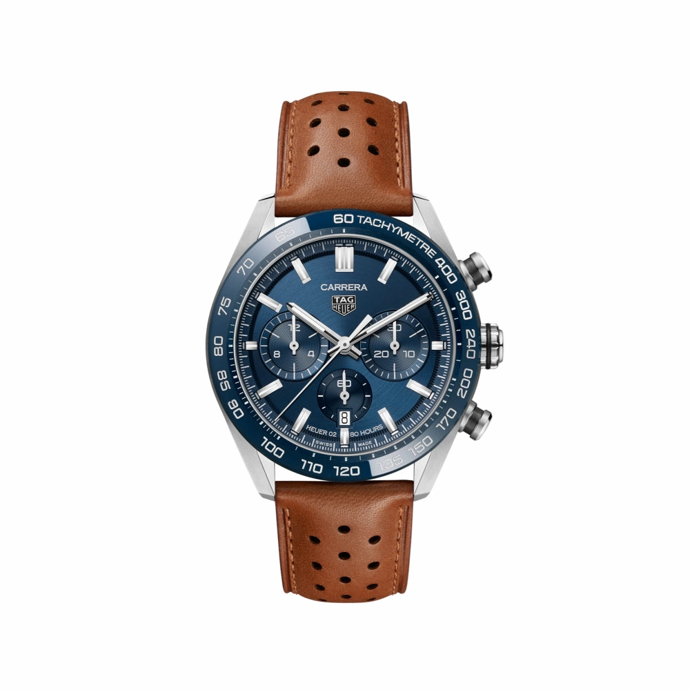 Tag Heuer Carrera 44mm Automatic - Blue/Brown