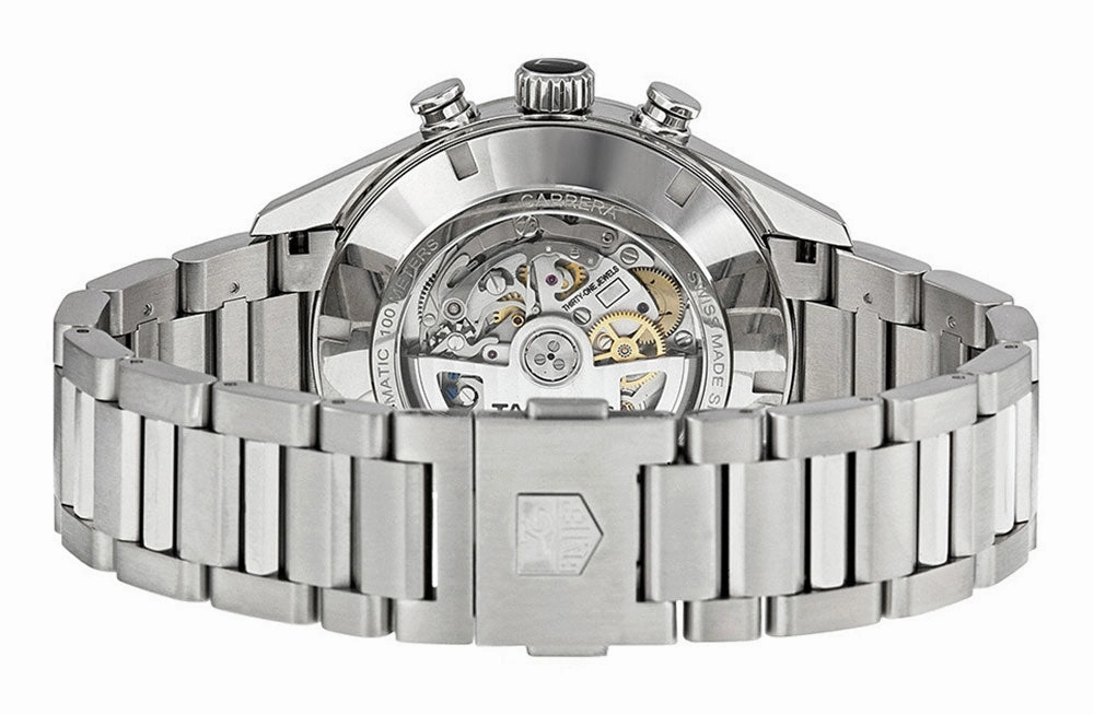 TAG Heuer Carrera Flyback Chronograph Automatic Gray & White Dial Date Stainless Steel Mens Watch CAR2B11.BA0799