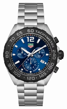 TAG Heuer Formula 1 Chronograph Stainless Steel Blue Dial Date Divers Quartz Mens Watch CAZ101AV.BA0842