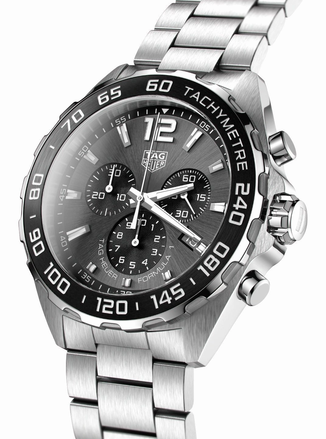 TAG Heuer Formula 1 Chronograph Stainless Steel Gray Dial Date Divers Quartz Mens Watch CAZ1011.BA0842