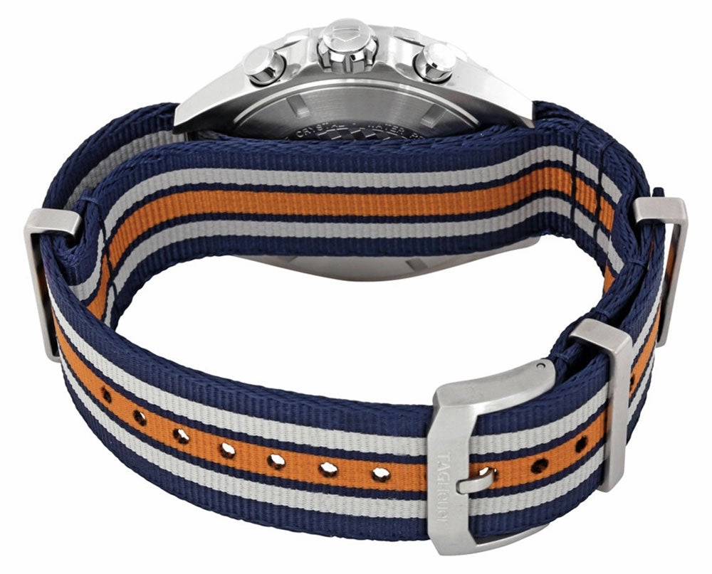 TAG Heuer Formula 1 Chronograph Stainless Steel Nato Strap Blue Dial Date Divers Quartz Mens Watch CAZ1014.FC8196