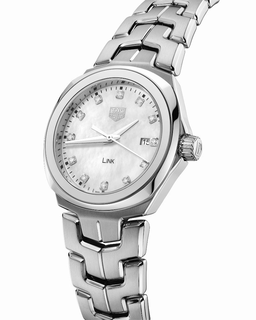 Tag Heuer Link Date 32mm Quartz Watch with Diamonds