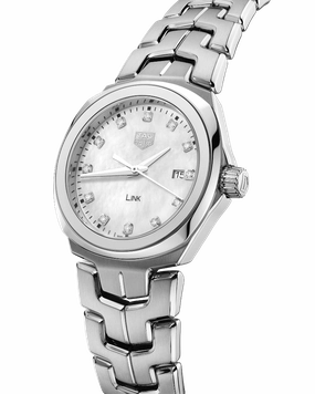 Tag Heuer Link Date 32mm Quartz Watch with Diamonds