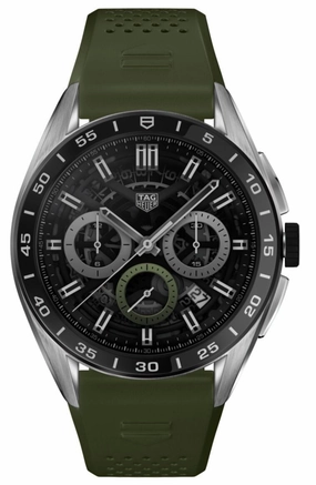 TAG Heuer Watch Connected Calibre E4 45 Khaki Rubber
