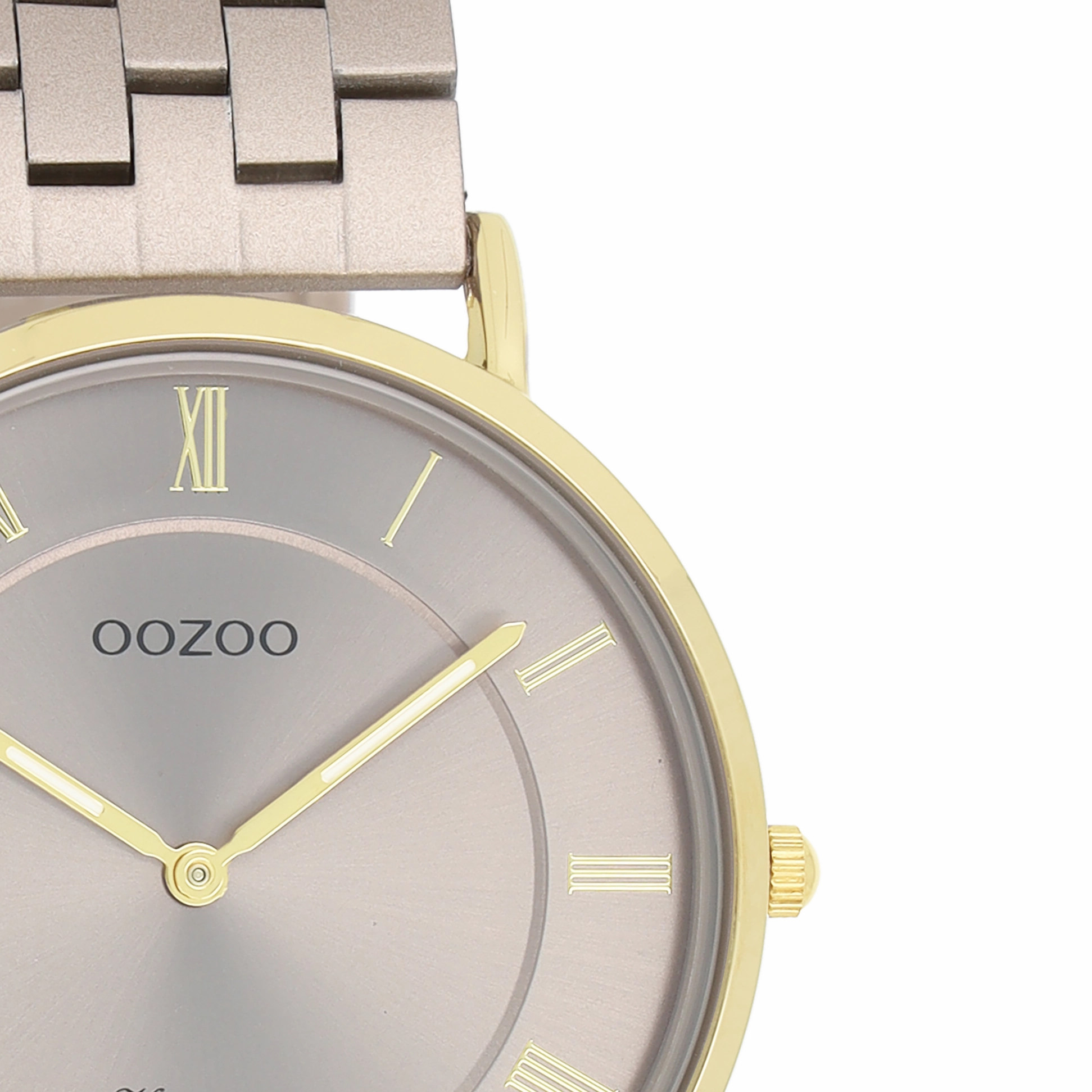 Taupe OOZOO watch with stainless steel bracelet - C20368
