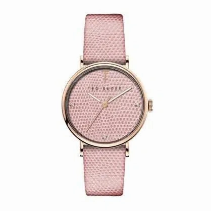 Ted Baker Phylipa Hug Rose-Gold Tone Leather Watch