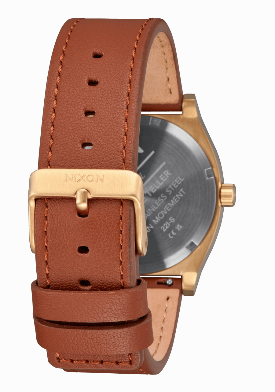 Time Teller Leather - Light Gold / White Sunray