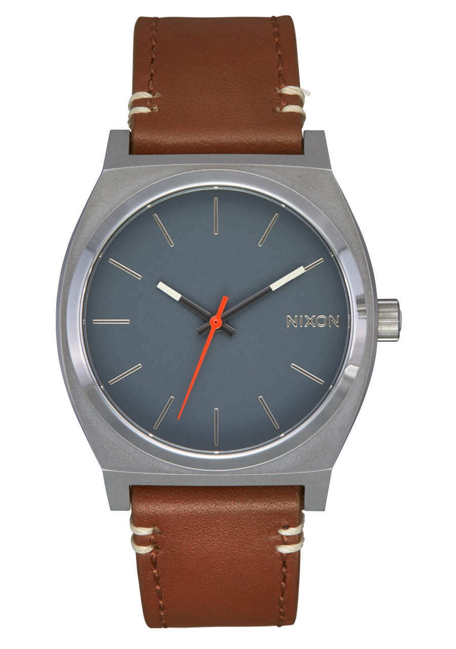 Time Teller Leather - Lt Gunmetal / Basalt / Sienna