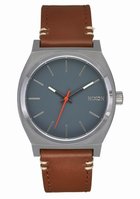 Time Teller Leather - Lt Gunmetal / Basalt / Sienna