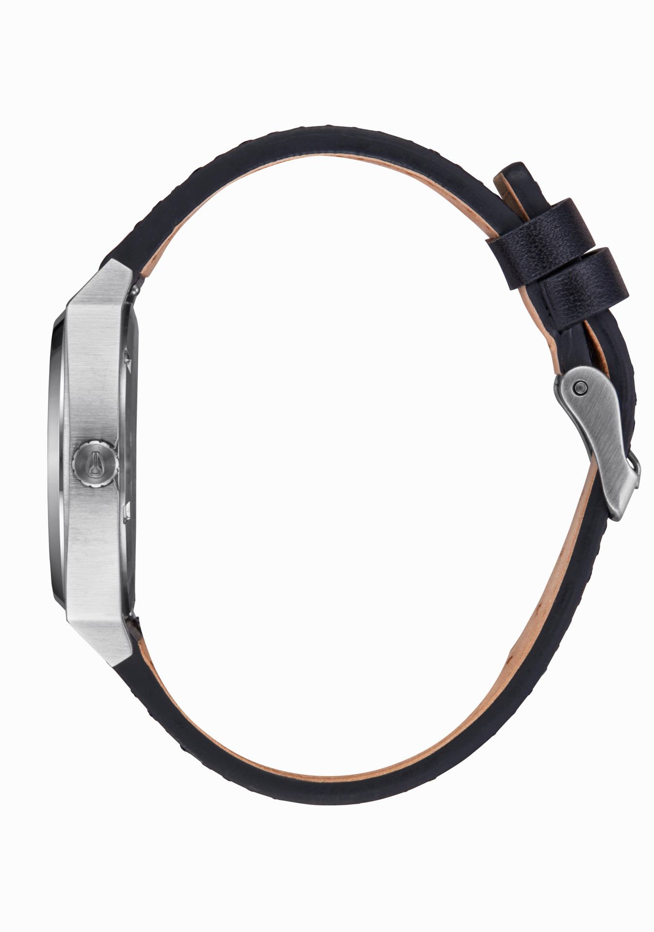 Time Teller Leather - Silver / Black