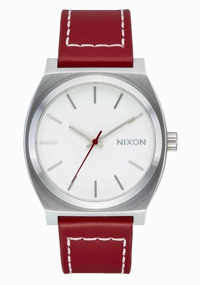 Time Teller Leather - Silver / Egret / Cranberry