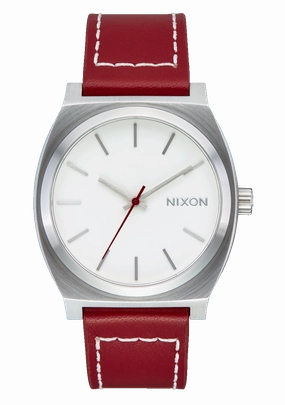Time Teller Leather - Silver / Egret / Cranberry