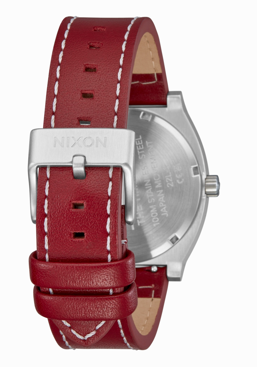 Time Teller Leather - Silver / Egret / Cranberry