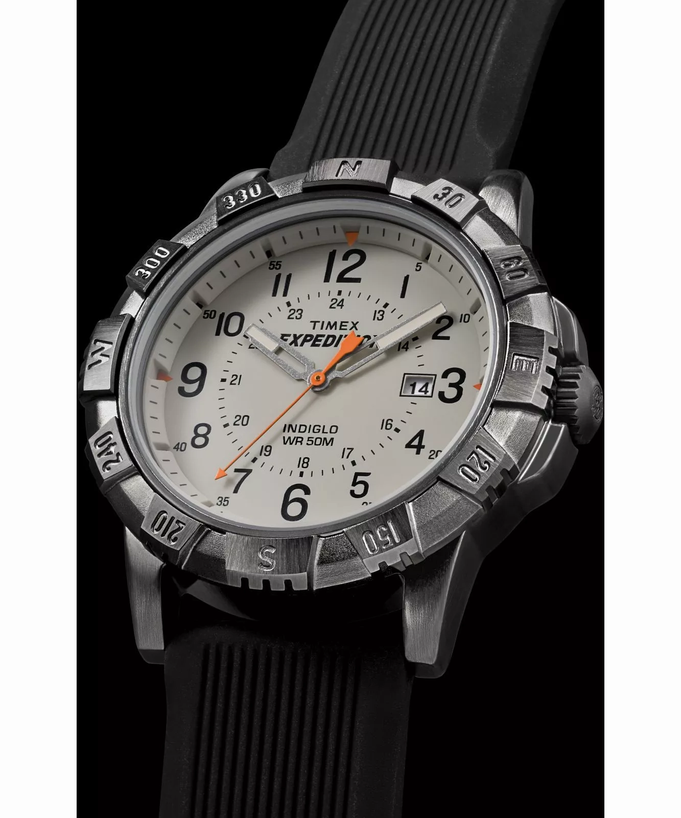Timex Expedition North Beige Dial Black Band  with Indiglo TW4B32200
