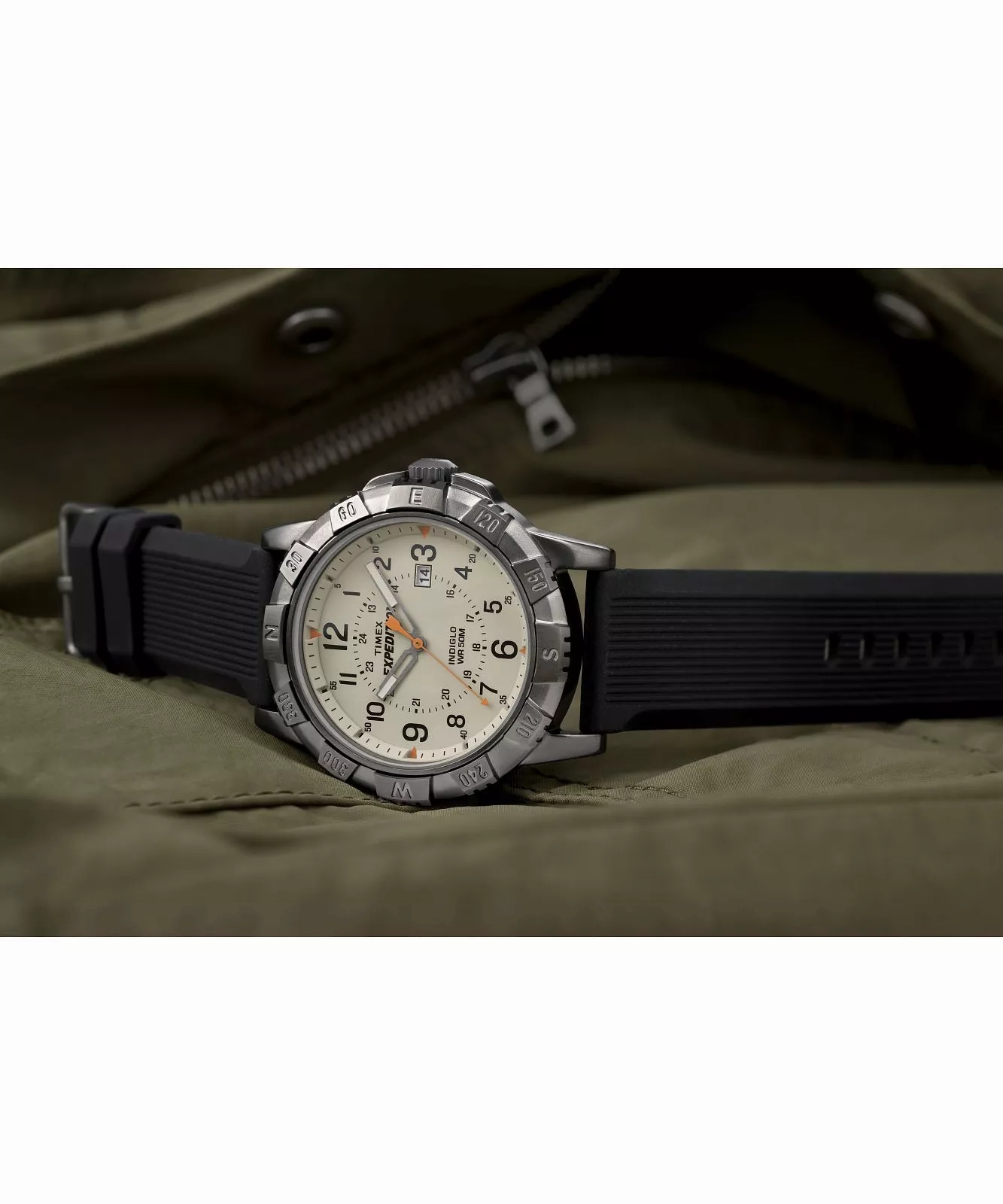 Timex Expedition North Beige Dial Black Band  with Indiglo TW4B32200