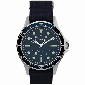 Timex Men's Quartz Watch - Navi XL Rotating Bezel Blue Dial Strap | TW2T75400VQ