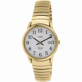 Timex Men's Watch - Easy Reader White Dial Plated Stainless Steel Bracelet | T2N090