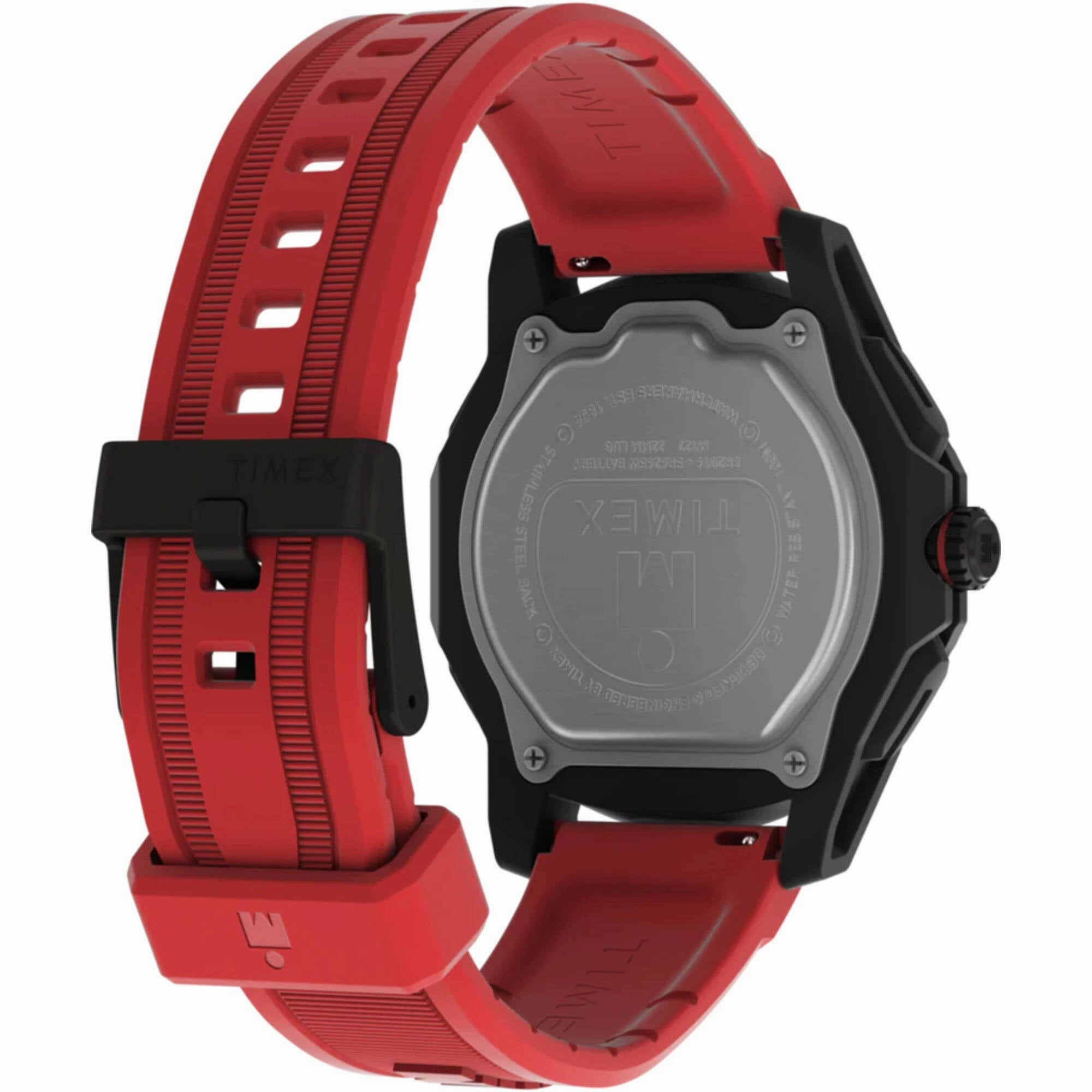 Timex Men's Watch - Ironman Adrenaline Black Analog-Digital Dial Red Strap | TW2W53700