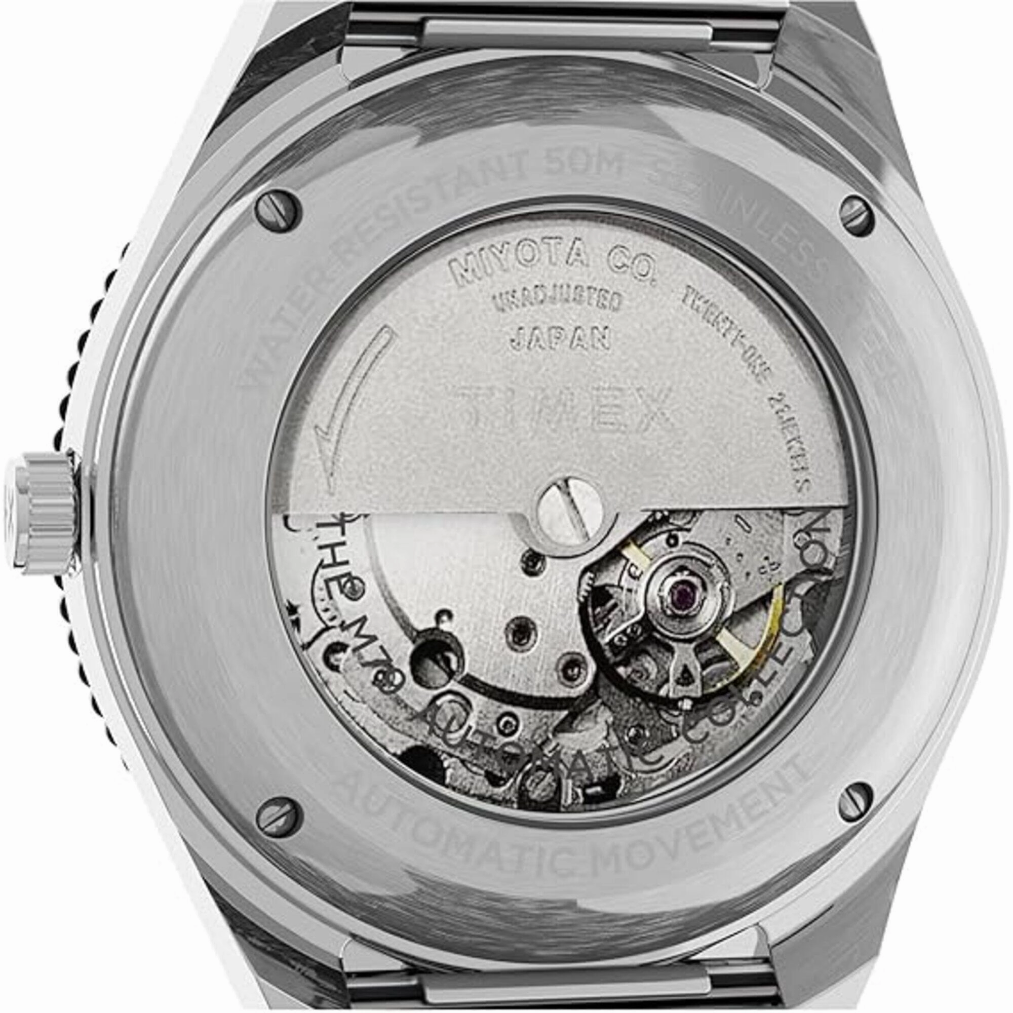 Timex Men's Watch - M79 Automatic Black Dial Silver Tone Steel Bracelet | TW2U83400
