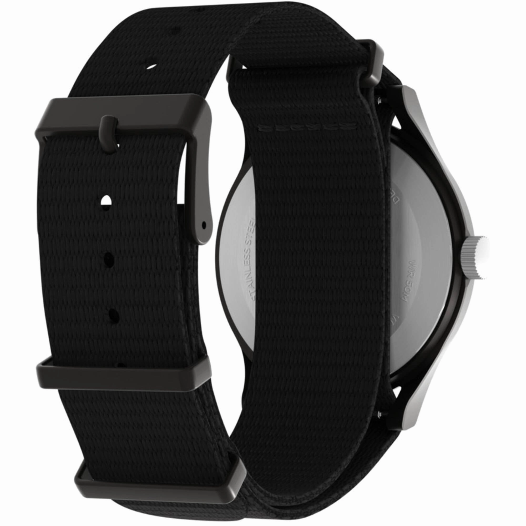 Timex Men's Watch - MK1 Fortnite Aluminum Case Black Dial Fabric Strap | TW2W97000