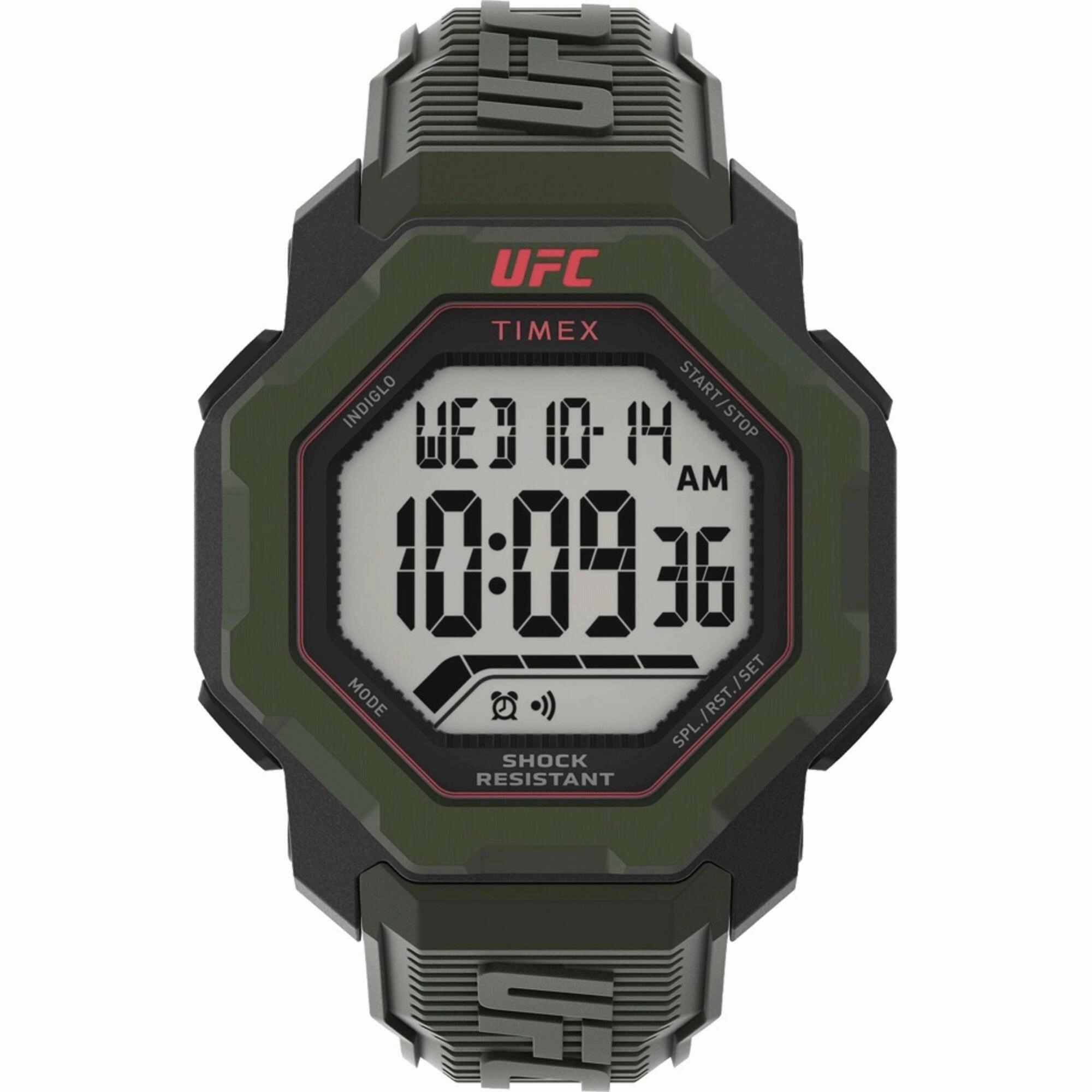Timex Men's Watch - UFC Knockout Chrono Digital Dial Green Resin Strap | TW2V88300