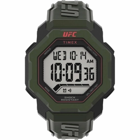 Timex Men's Watch - UFC Knockout Chrono Digital Dial Green Resin Strap | TW2V88300