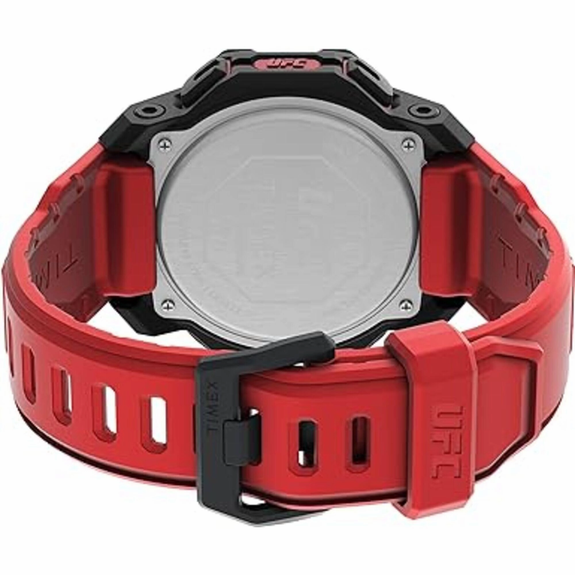 Timex Men's Watch - UFC Knockout Chrono Grey Digital Dial Red Resin Strap | TW2V88200