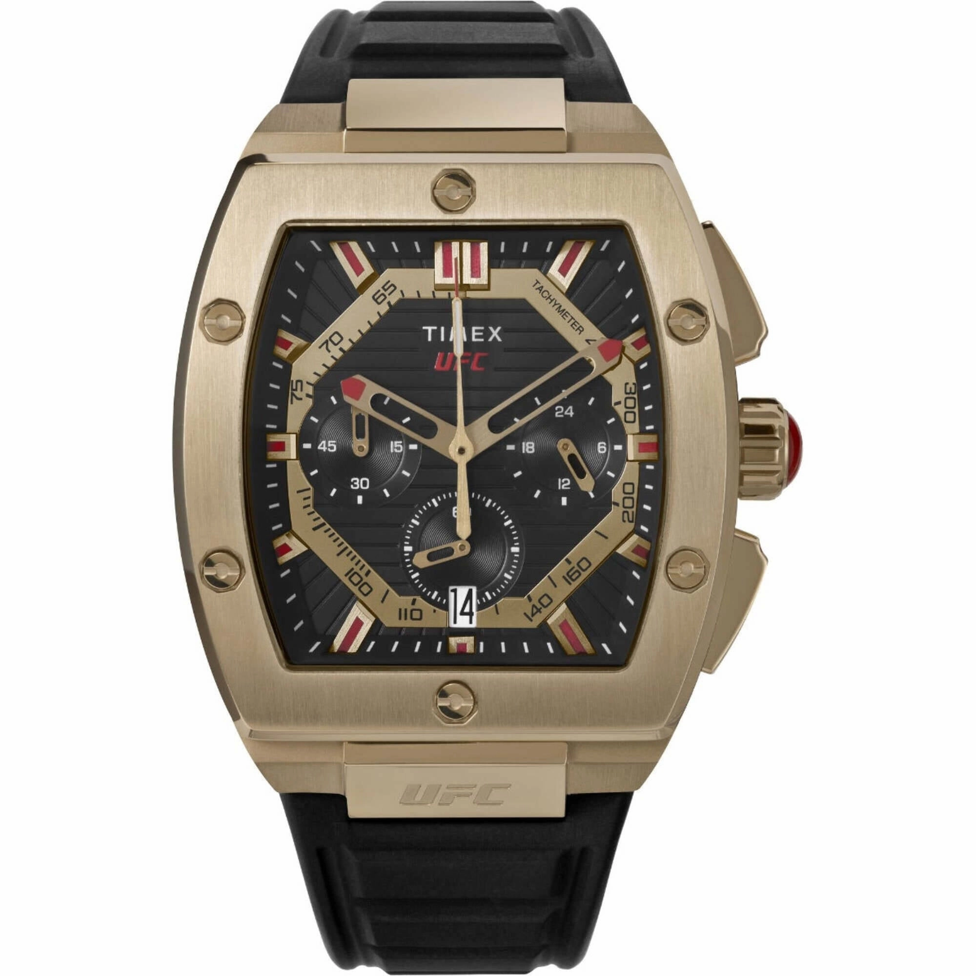 Timex Men's Watch - UFC Street Chronograph Yellow Gold Case Black Strap | TW2V88000