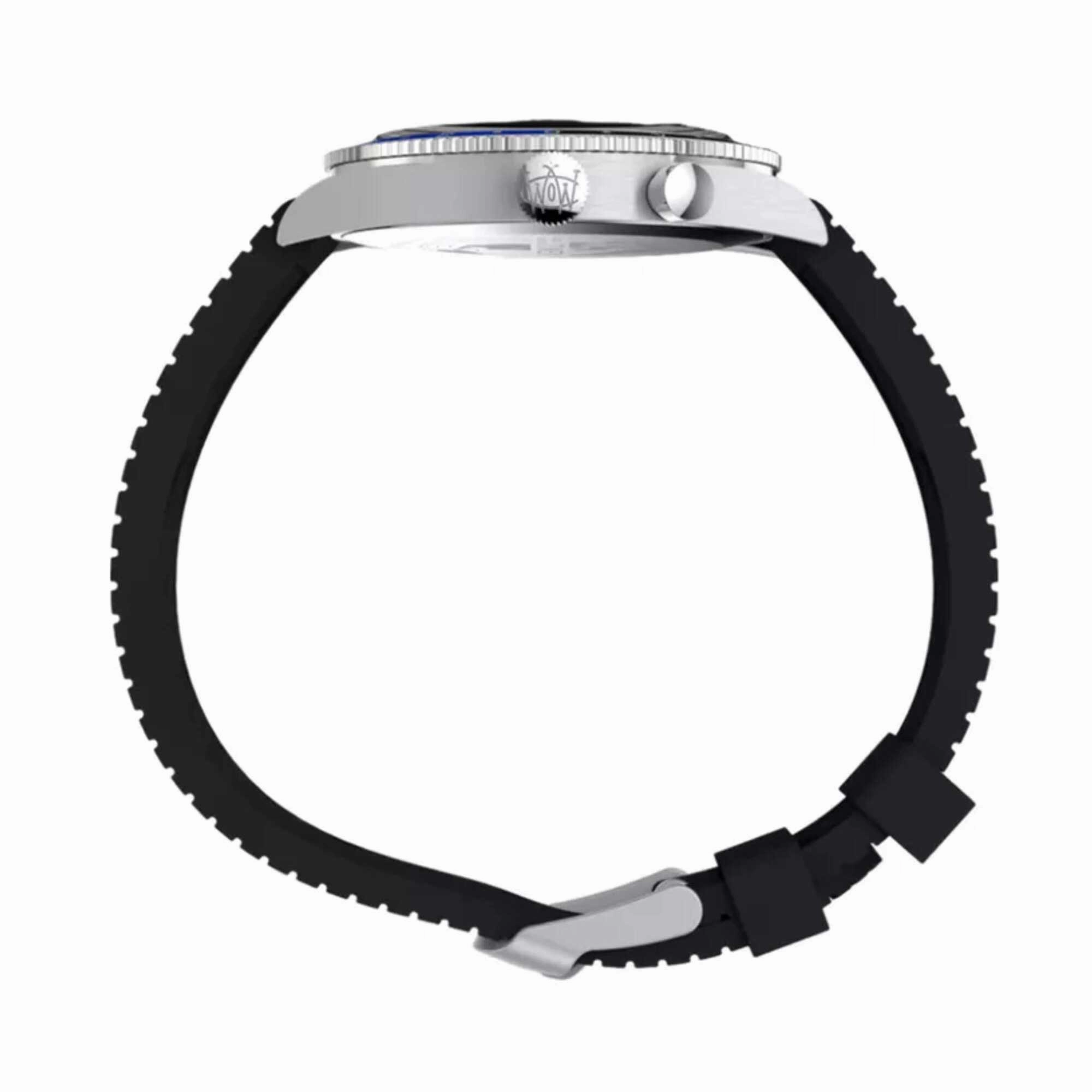 Timex Men's Watch - Waterbury Quartz Black Dial Synthetic Rubber Strap | TW2W22600VQ