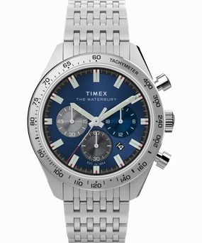 Timex Waterbury Chronograph Stainless Steel Watch TW2Y18500