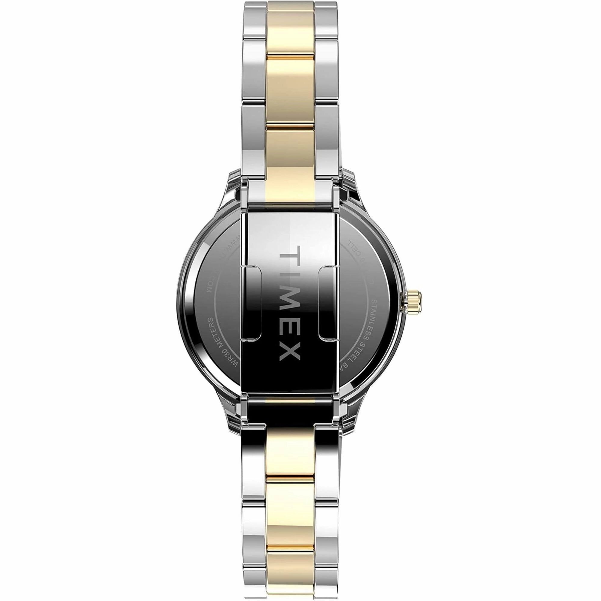 Timex Women's Watch - Quartz Silver Tone Dial Two Tone Steel Bracelet | TW2V35900