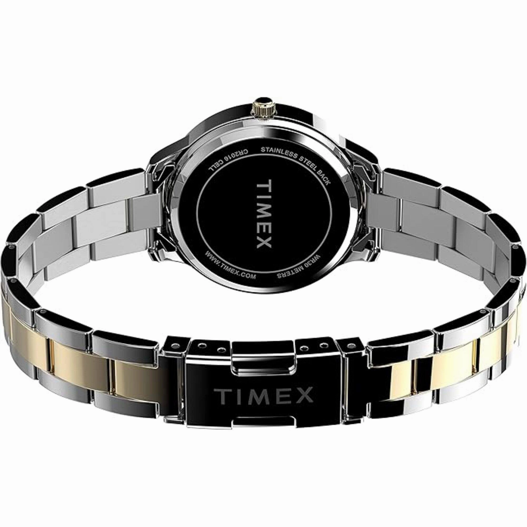 Timex Women's Watch - Quartz Silver Tone Dial Two Tone Steel Bracelet | TW2V35900