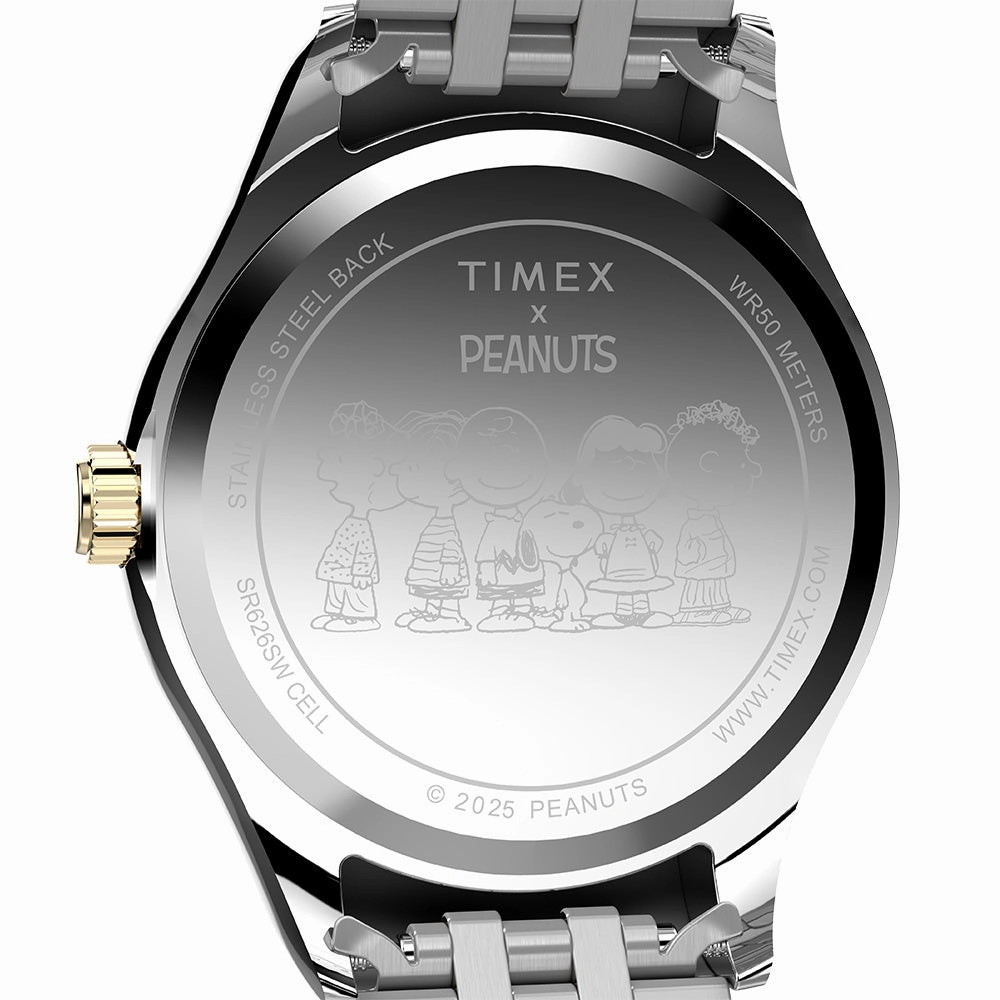 Timex X Peanuts Timex Legacy 3-Hand 34mm Stainless Steel Band